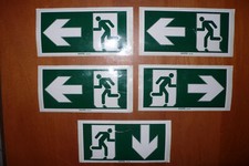 KAUFEL lot 5 Etiquettes signalisation réglementaire pour baes sortie de secours