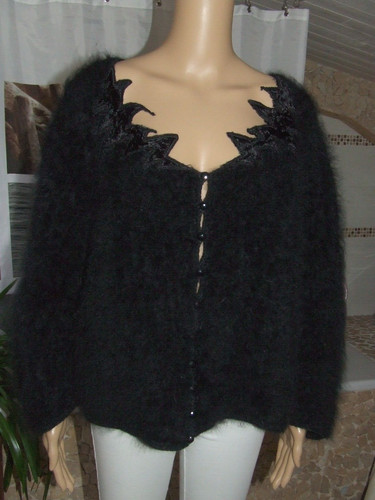 Magnifique pull angora noir - angora,