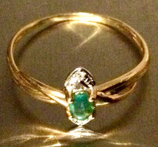 Or 18 Carats Emeraude-Diamants