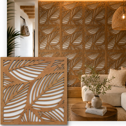 Panneau Mural 3D Feuilles 50