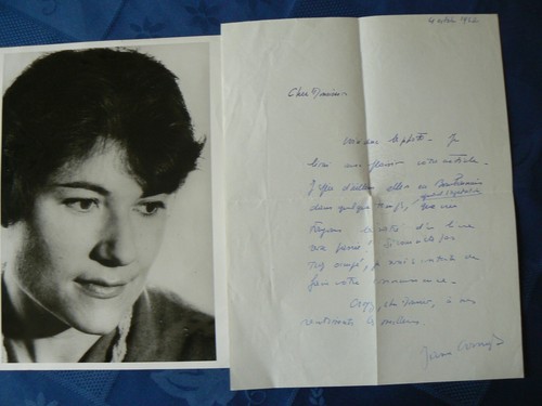 Lettre autographe photo jeanne - lettre,