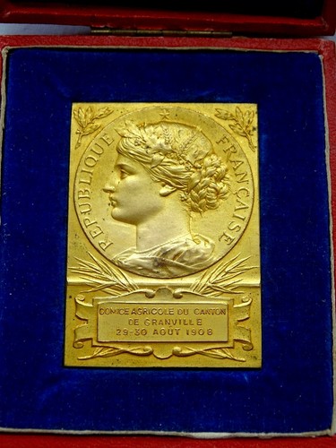 Médaille bronze doré - doré, comice