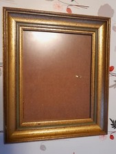 Ancien cadre En Bois doré a feuille d or Époque peinture photo vitré