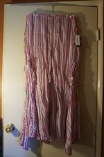 Alain Weiz Sz 14/16  Multi Pink,White,Blue,Yellow,Green Peasant Women's Skirt