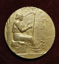 MEDAILLE BRONZE Doré ♦ Musique art lyrique début XXème signéé L. CARIAT