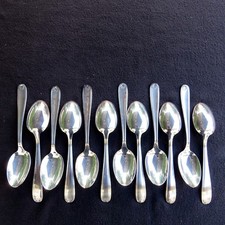 CHRISTOFLE  12 cuillères à soupe en métal argenté  modèle coquille bérain 5