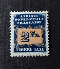 colonie Française Afrique équatoriale AEF 1937 timbre taxe n 10 neuf luxe **