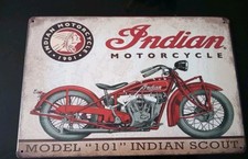 Tôle Publicitaire Indian Motorcycle / Model 101