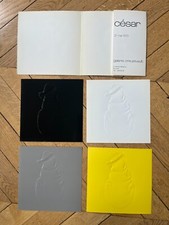 CESAR Baldaccini Formes libres - 4 multiples sur papier plastifié relief 1970
