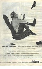PUBLICITE ADVERTISING  1960  AIRBORNE  chauffeuse canapé canapé-lit