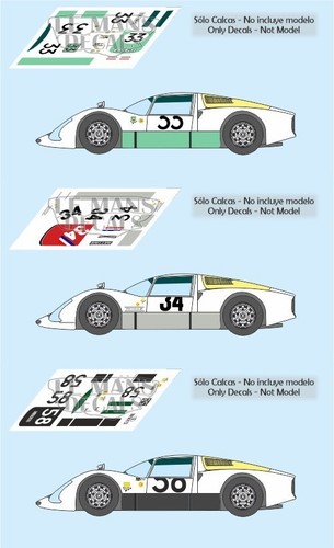 Décal porsche 906 mans - décal,