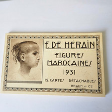 F DE HERAIN FIGURES MAROCAINES  1931 Carnet de 12 cartes