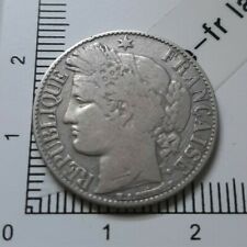 G01806 piece de monnaie argent 1 franc ceres 1872 K Bordeaux 