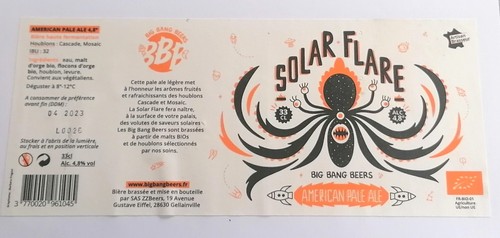 étiquette bière solar - Étiquette, de