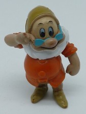 ANCIENNE MINI FIGURINE 3/4 CM PVC PLASTIQUE DISNEY BLANCHE NEIGE PROF