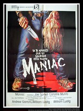MANIAC ? Horror Very Rare Spanish 1SH Vintage Movie Poster Original 1980