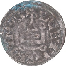 [#342967] Pièce de monnaie, France, Touraine, Denier Tournois, env. 1150-1200, Saint-Martin d