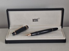 Stylo à plume MONTBLANC MEISTERSTÜCK 146 résine noir plume en  or 18 K