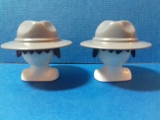 PLAYMOBIL Western -* 2 stetsons gris-foncé  pour vos officiers/soldats sudistes