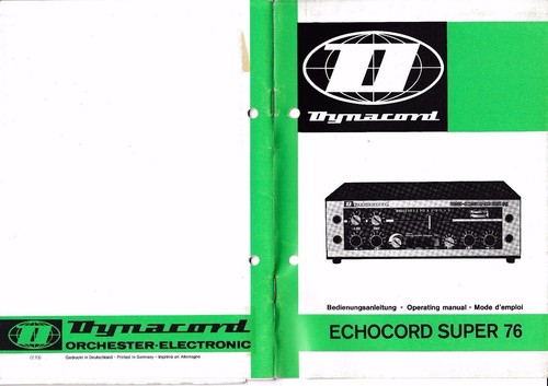 Dynacord echocord super - dynacord,