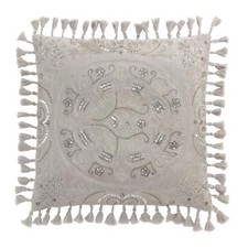 Coussin Velours à Pompons