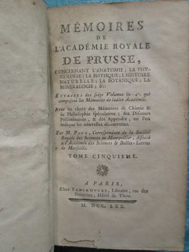 Memoires academie prusse - memoires, de