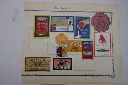 Lot timbres étiquettes - lot,