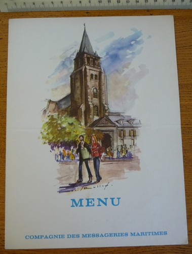 Ancien menu paquebot louis - menu,