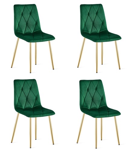 Chaise libra velours vert - chaise,