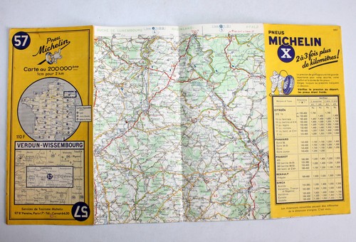 Carte michelin 1956 57 - michelin, n°57