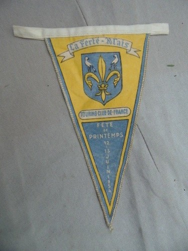 Fanion tissu vintage 1954 - vintage, tcf