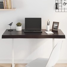 Dessus de Table Bordure Assortie Remplacement Bois de Chêne Massif vidaXL