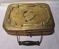 Ancienne chaufferette De Voyage En Laiton Girodon & Cie Lyon Made In France 