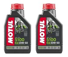 2 Bidon de 1L Huile moteur 4T 20W50 MOTUL 5100 2 litre - Technosynthese #G