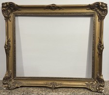 Cadre ancien 8P 8F doré et