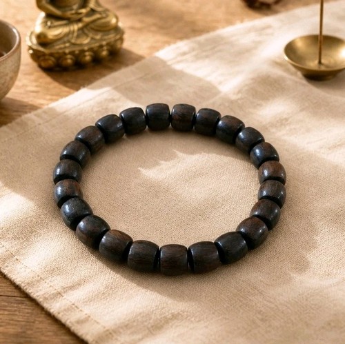 Bracelet perles bois - bois, santal