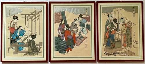 Trois estampes japonaises - estampes,
