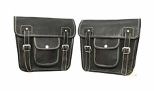 2 Pièces Cuir Moto Côté Selle Sacs Outil Sac Sacoche Bagage Universel