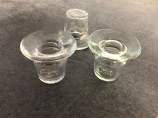 Lot de 3 encriers en verre pour pupitre d'écolier PORT GRATUIT !!!!