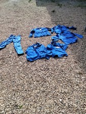 Lot de 6 vestes Pantalon de travail neuves Occasion bleu ancien Vintage Sanfor 