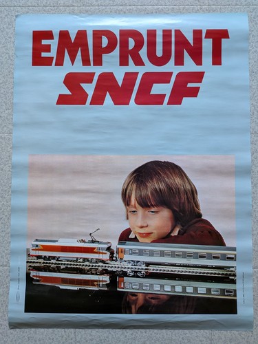 Affiche emprunt sncf 1980 - affiche,