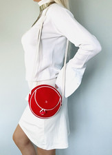 Sac à main rond rouge Space