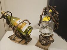 Set 2 Porte Bouteilles De Vin En Bois Cep De Vigne Vintage  1950 Courtine Fil's