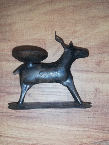 Bougeoir gazelle fer vintage - bougeoir,