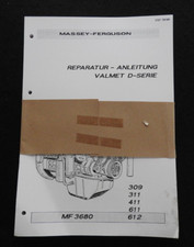 Massey Ferguson 3680 Tracteur Valmet 7.4L Moteur Diesel Service Manuel Allemand