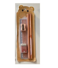 Ensemble 2 Crayons 1 Règle 1 Gomme et 1 Taille-crayon