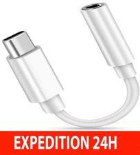 Adaptateur USB Type C à Jack 3.5mm Câble Convertisseur Ecouteurs Casque Audio