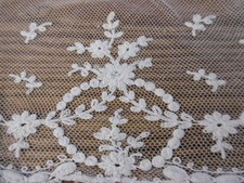 Galon dentelle - tulle brodé