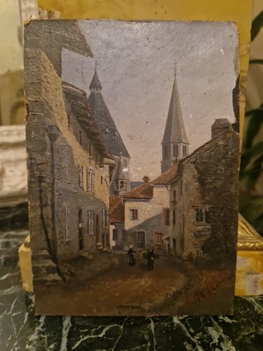 Peinture ancienne huile - ancienne, sur