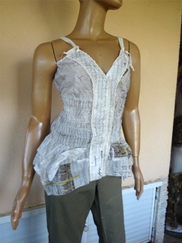 Top haut motys blanc beige - /, a